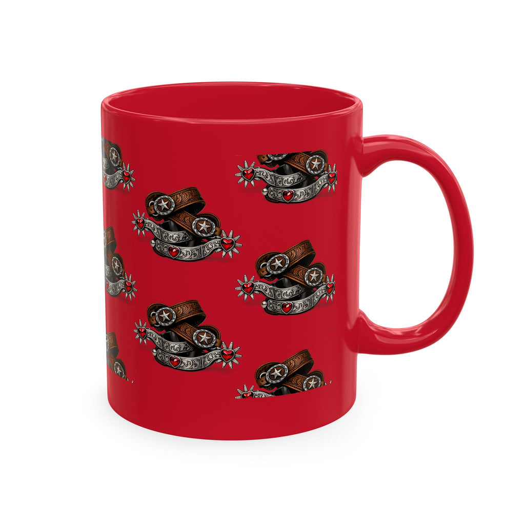 Cowgirl Spur Designed Ceramic Mug — Coffee Cup 11oz