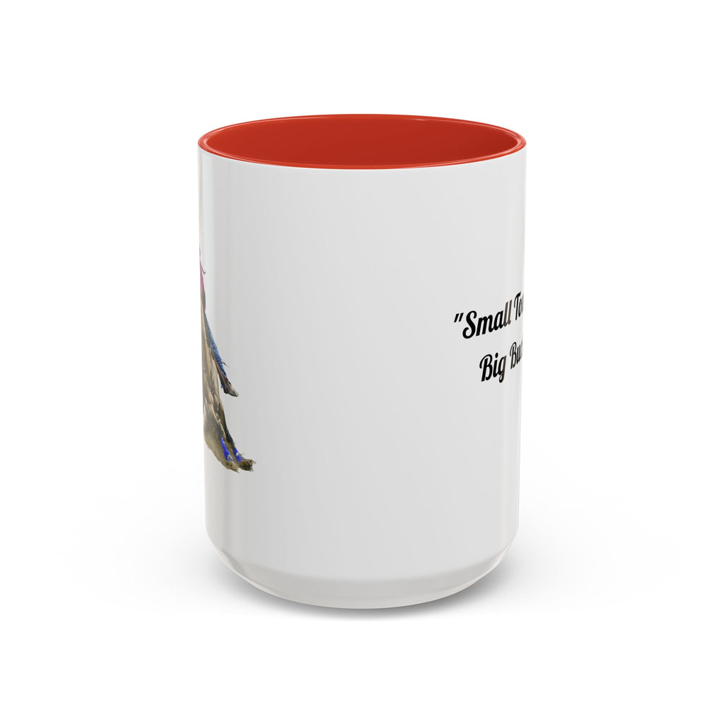 Barrel Racing Dreams Coffee Mug — "Small Town Girl, Big Buckle Dreams" Accent Mug