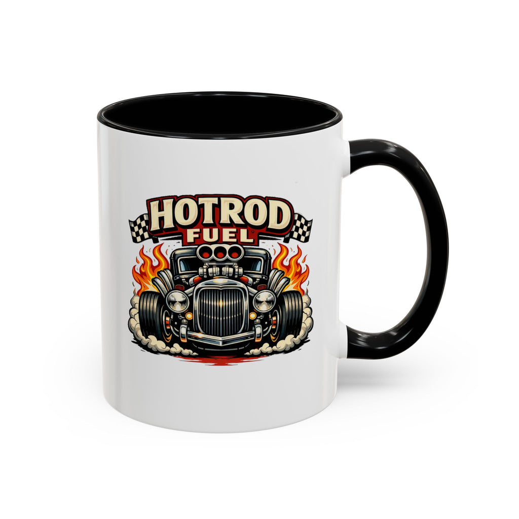 Hot Rod Fuel Coffee Mug — Vintage Muscle Car Racing Accent Mug
