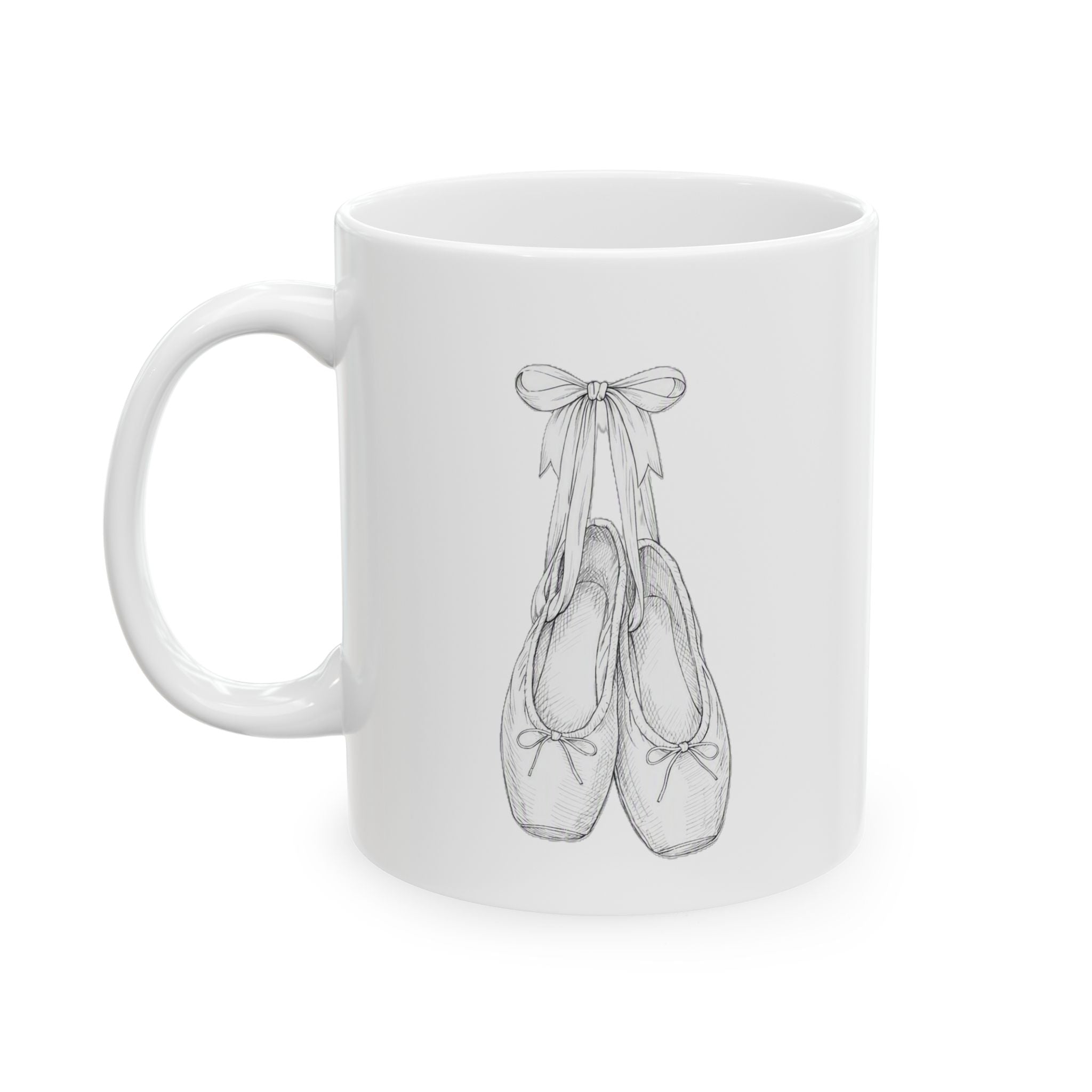 Ceramic Mug - Minimal Outline Romantic Coffee Mug (11oz & 15oz)