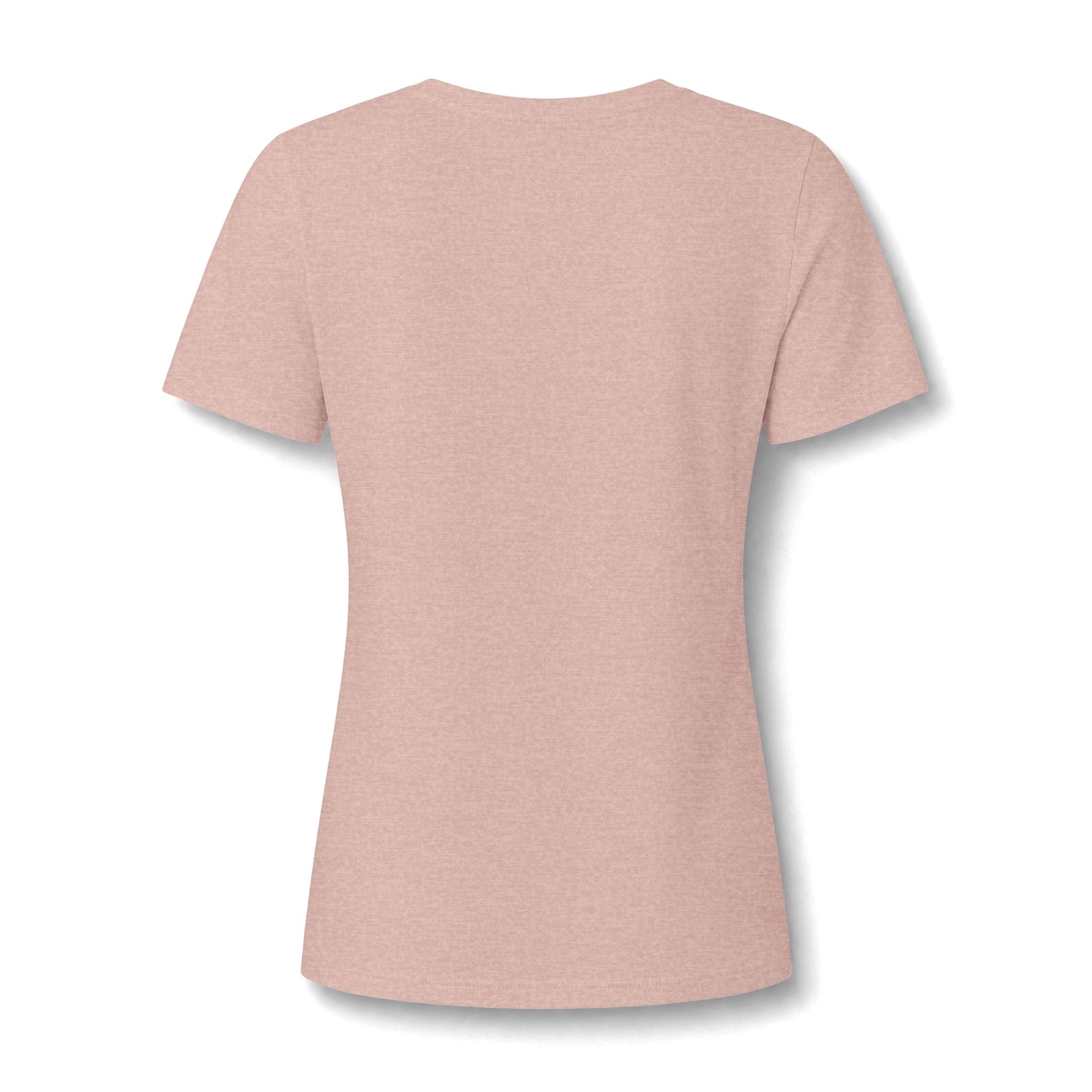 Women's V-Neck Tee — Floral Turquoise Bull Skull Graphic