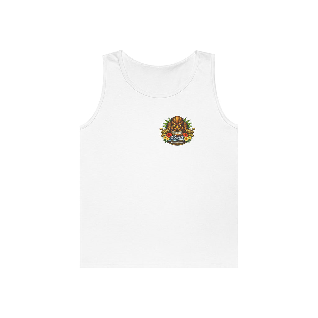 Kona Rods Vintage Pinup Beach Tank Top — 'Thresher Shark Anne' Retro WWII Nose Art