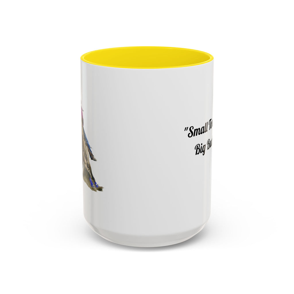 Barrel Racing Dreams Coffee Mug — "Small Town Girl, Big Buckle Dreams" Accent Mug