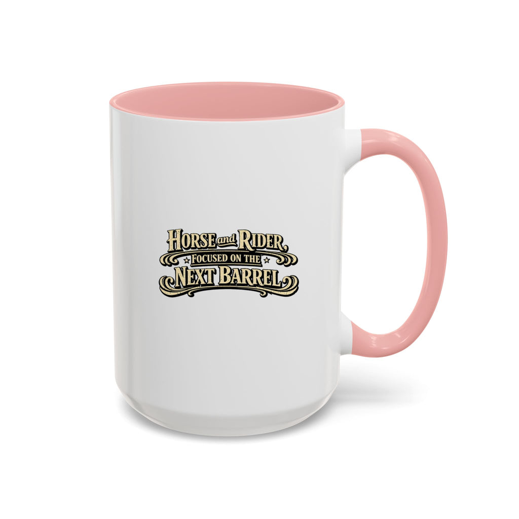 Barrel Racing Coffee Mug — "Horse and Rider Focused on the Next Barrel"