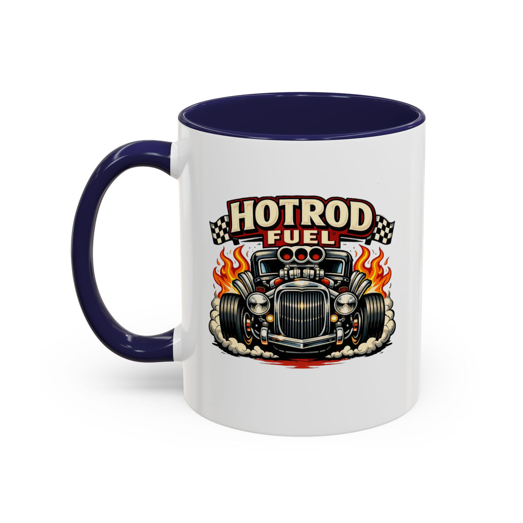 Hot Rod Fuel Coffee Mug — Vintage Muscle Car Racing Accent Mug