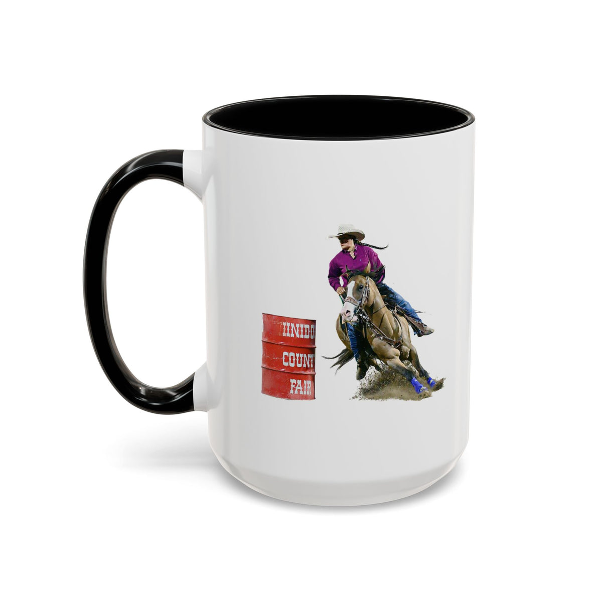 Barrel Racing Dreams Coffee Mug — "Small Town Girl, Big Buckle Dreams" Accent Mug