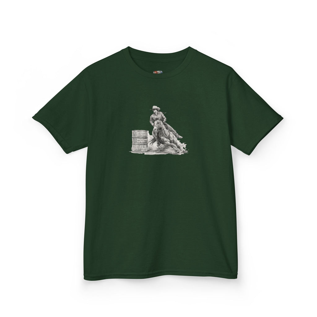 Kids T-Shirt — 'Always Keep Your Eye On the Next Barrel' Cowgirl Graphic