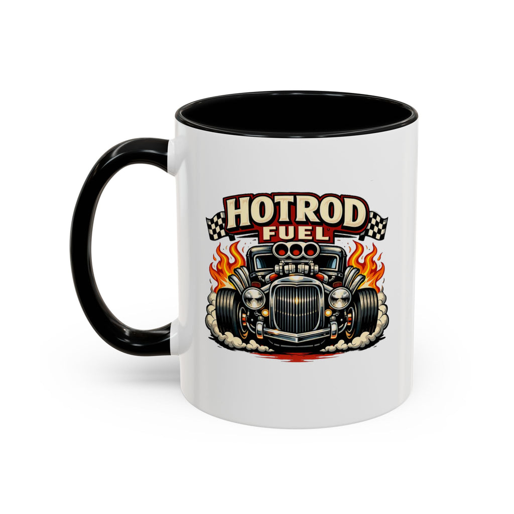 Hot Rod Fuel Coffee Mug — Vintage Muscle Car Racing Accent Mug