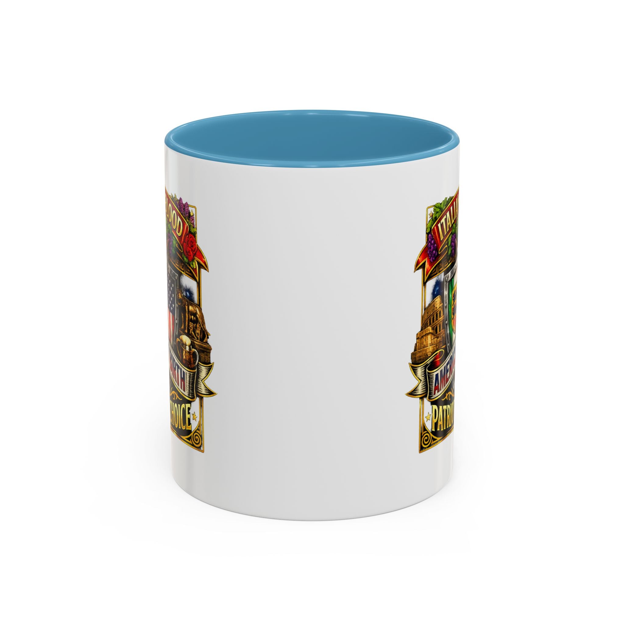 Italian by Blood American by Birth "Patriot by Choice" Accent Coffee Mug (11/15oz)