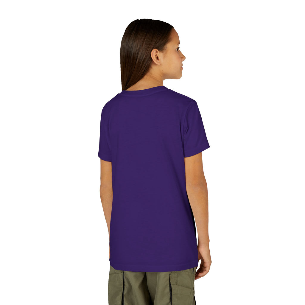 Youth Tee — Rodeo Cowgirl with Patriotic Barrel Graphic