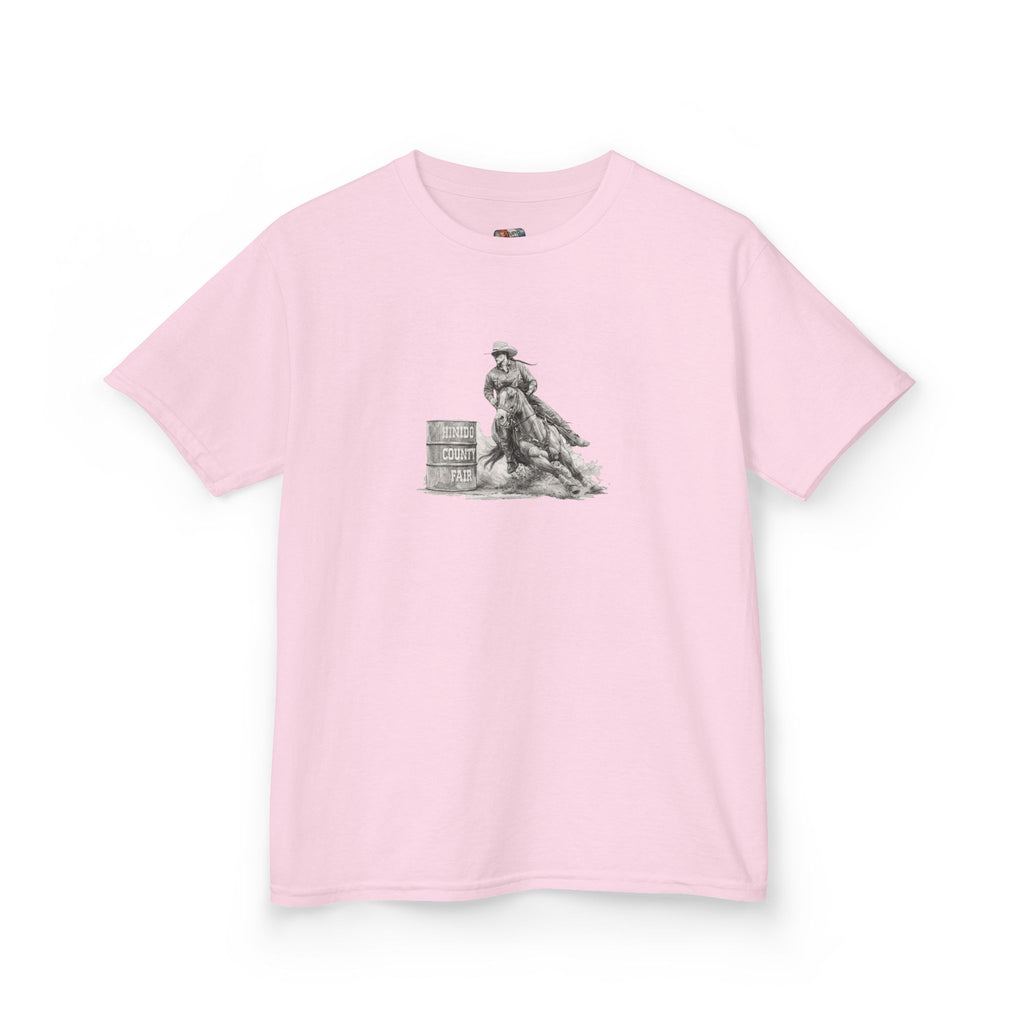 Kids T-Shirt — 'Always Keep Your Eye On the Next Barrel' Cowgirl Graphic