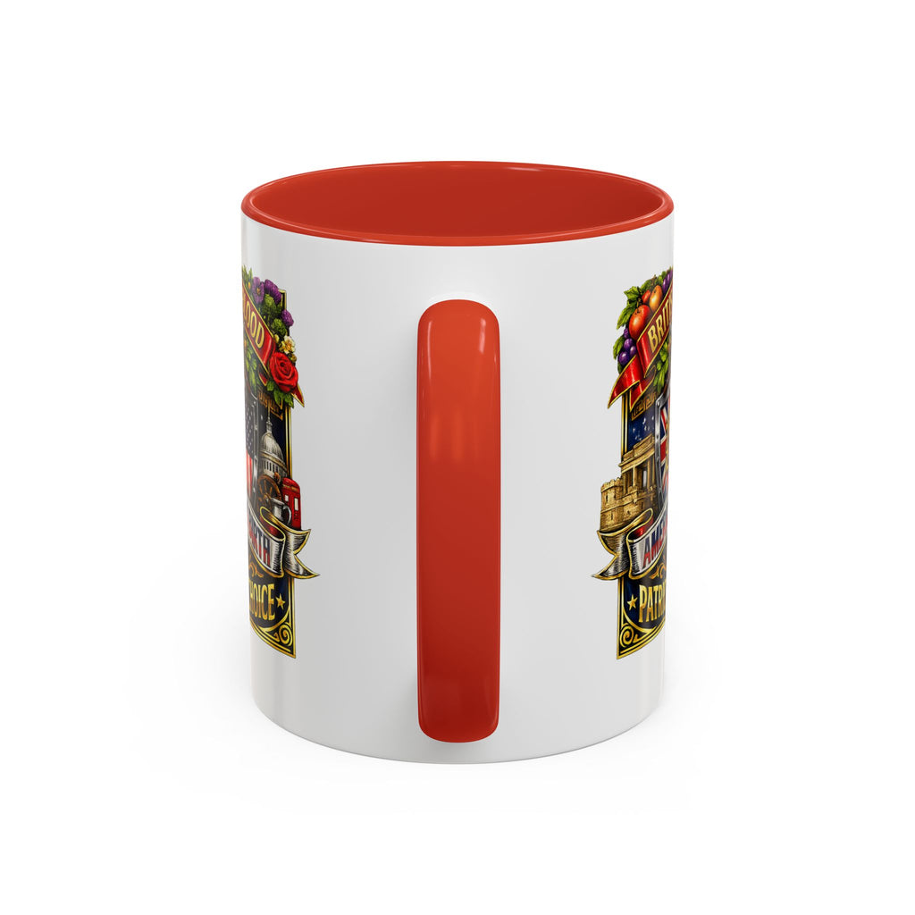 British Pride Coffee Mug — "British by Blood, American by Birth, Patriot by Choice" Patriotic Ceramic Mug