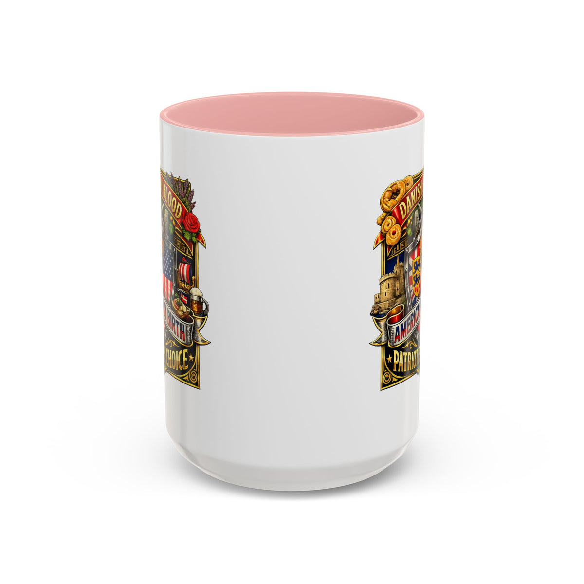 Danish/American Pride Danish by Blood, American by Birth Accent Coffee Mug (11/15oz)