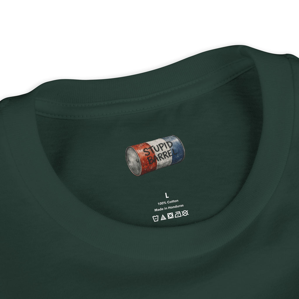 Youth Tee — Rodeo Bull Rider with Patriotic Barrel Graphic