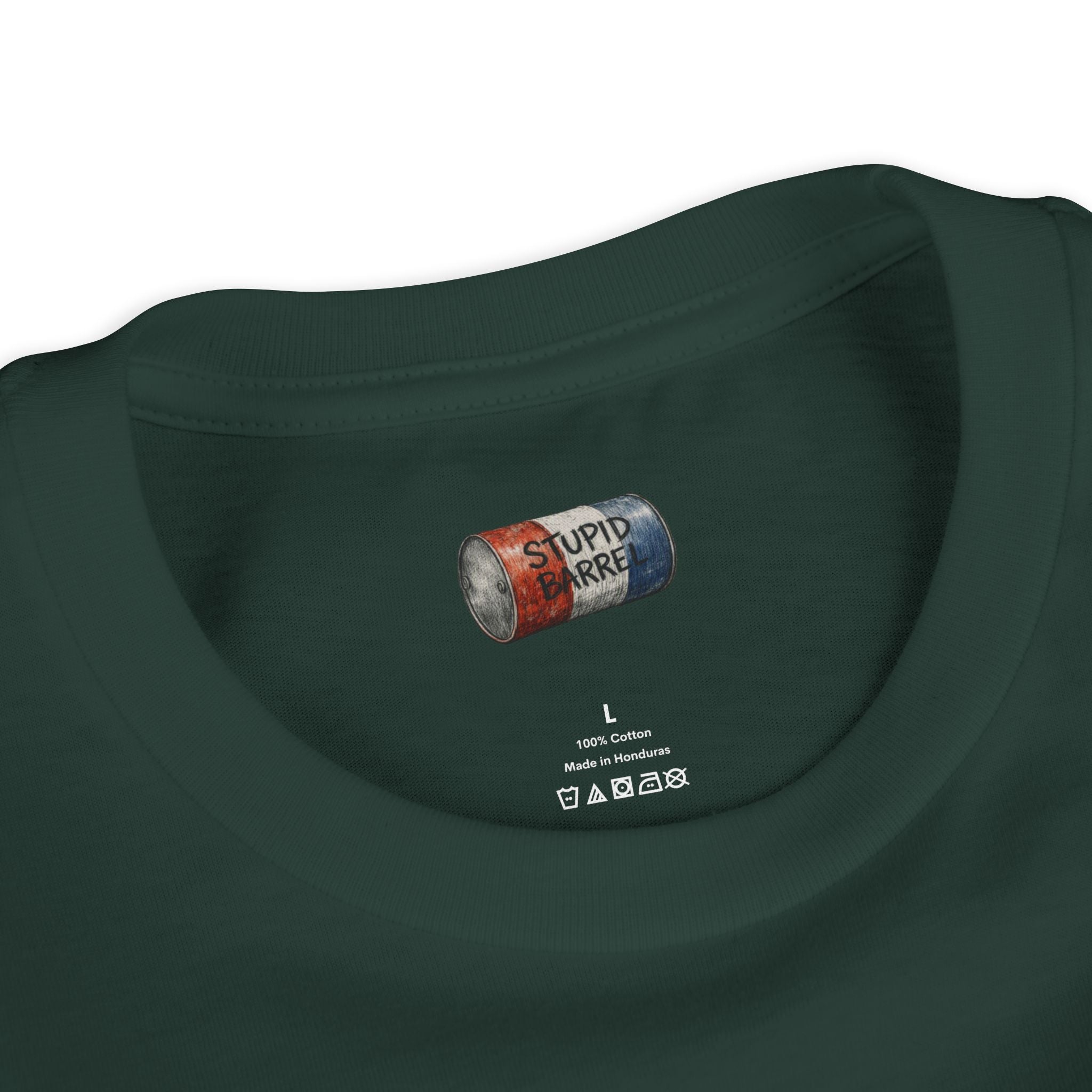 Youth Tee — Rodeo Bull Rider with Patriotic Barrel Graphic
