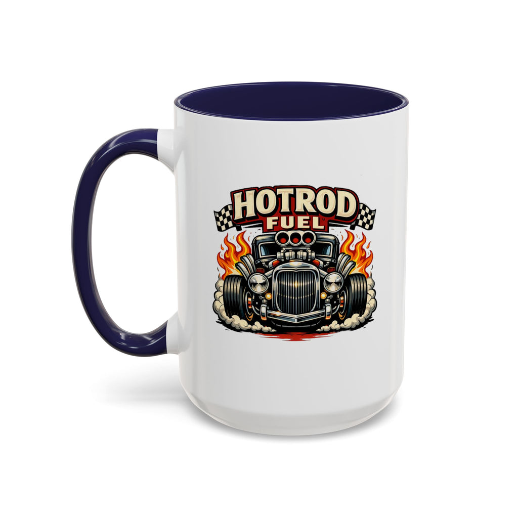 Hot Rod Fuel Coffee Mug — Vintage Muscle Car Racing Accent Mug