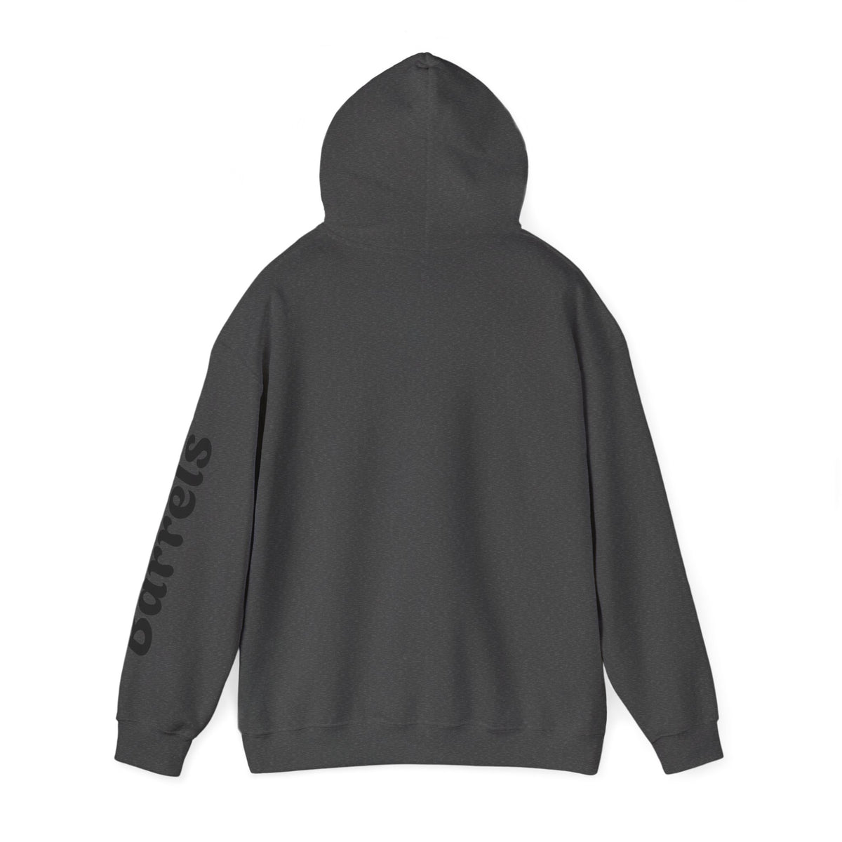 Cowgirl Barrel Racing Hoodie — Western Rodeo Pullover with 'barrels' Sleeve Text