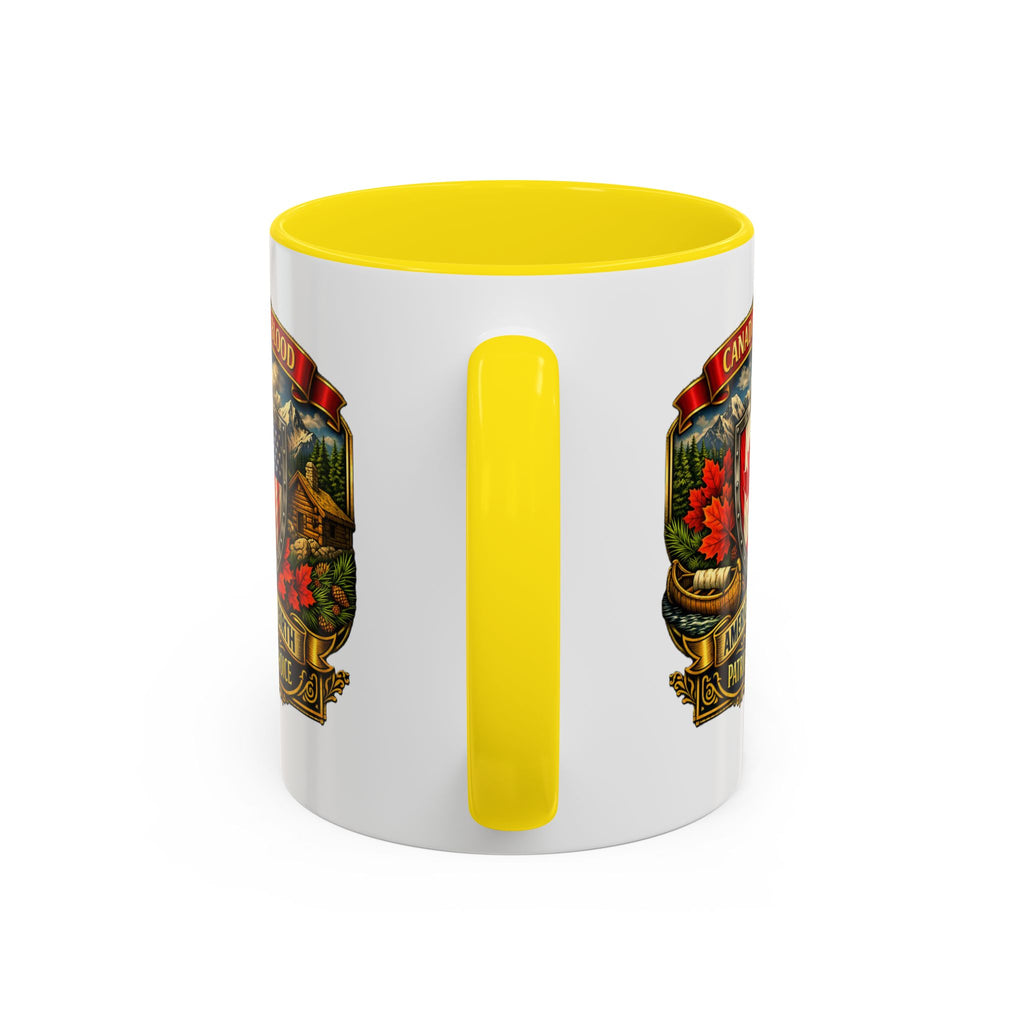 Canadian/American Pride Coat of Arms Accent Coffee Mug (11/15oz)