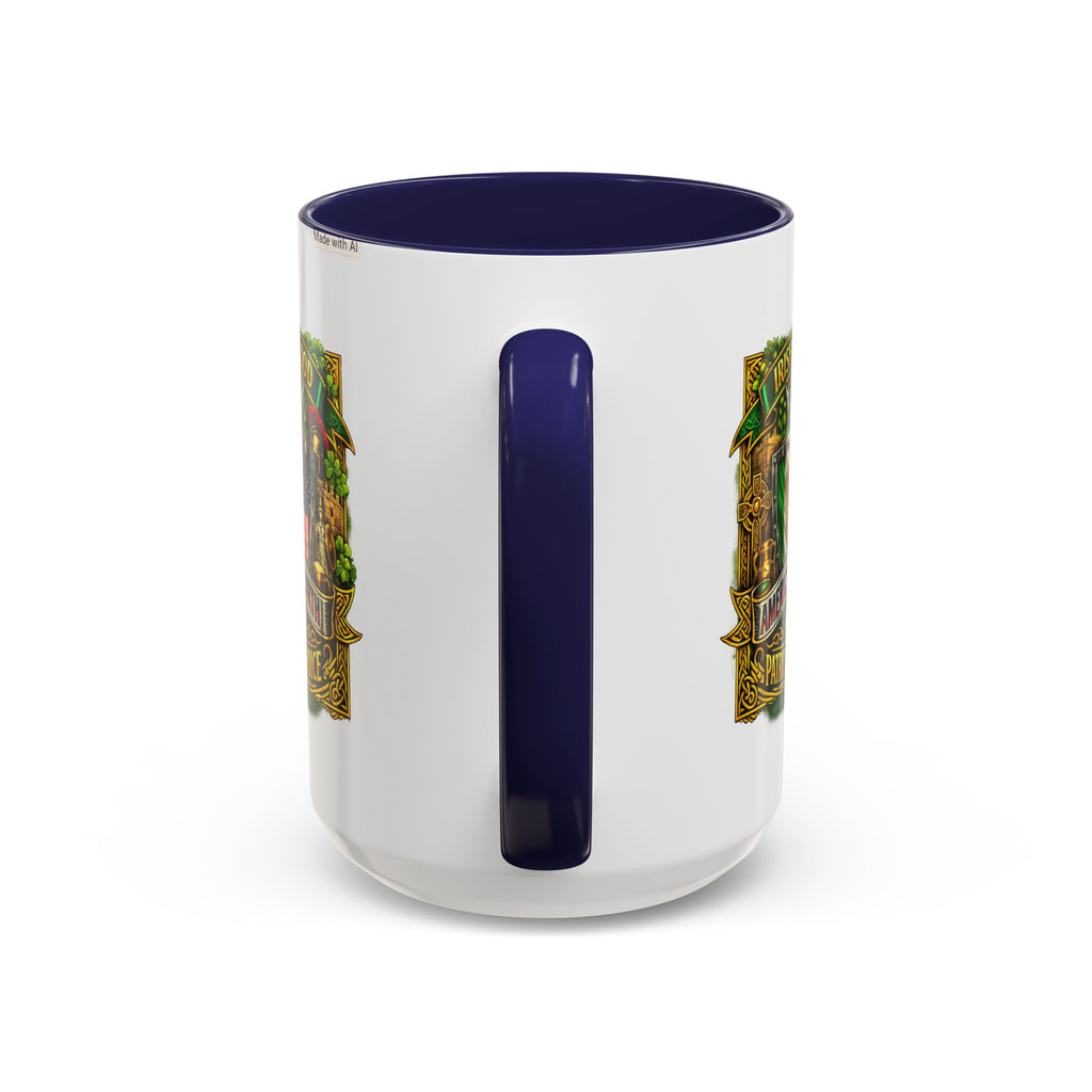 Irish Pride Coffee Mug — "Irish by Blood, American by Birth, Patriot by Choice" Patriotic Ceramic Mug
