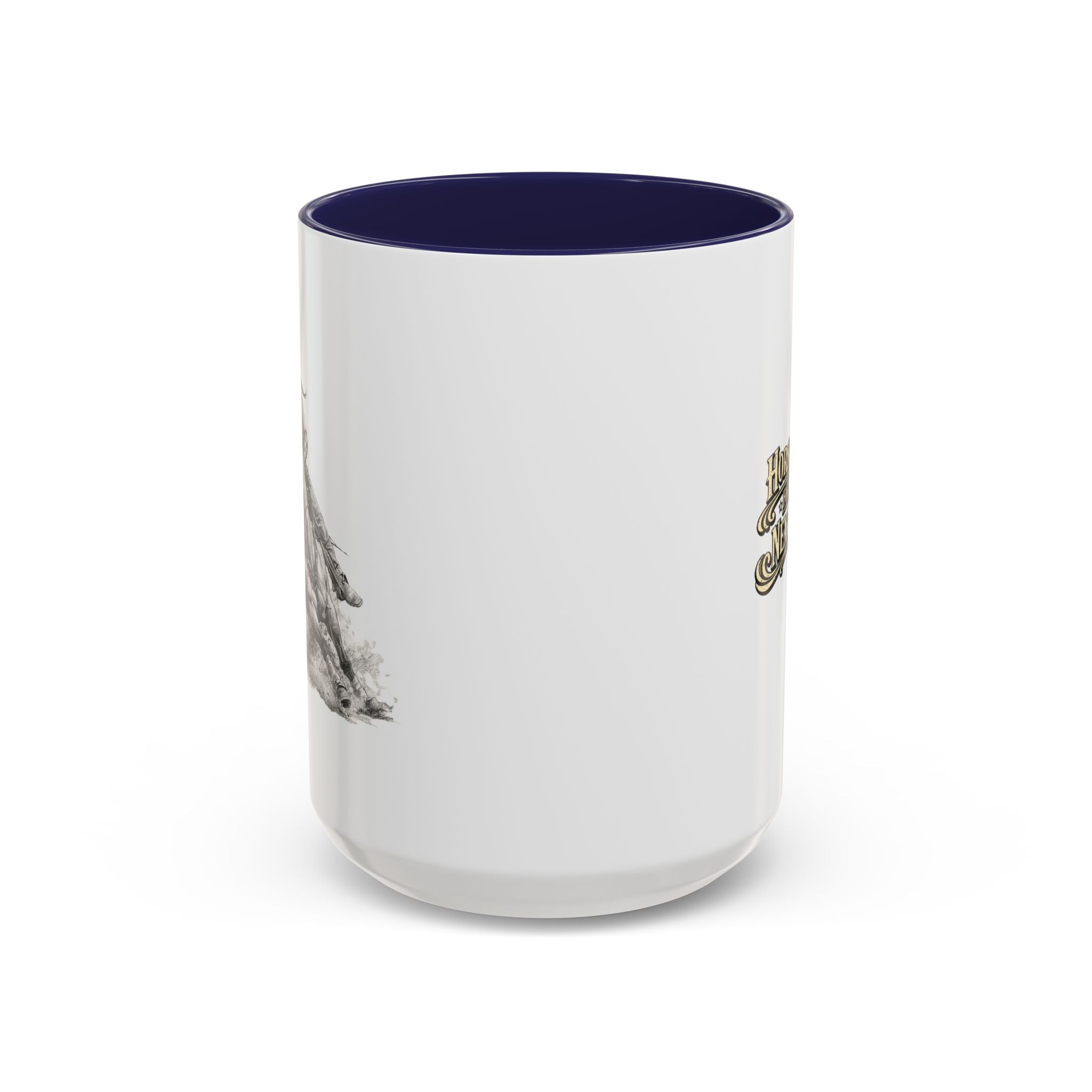 Barrel Racing Coffee Mug — "Horse and Rider Focused on the Next Barrel"