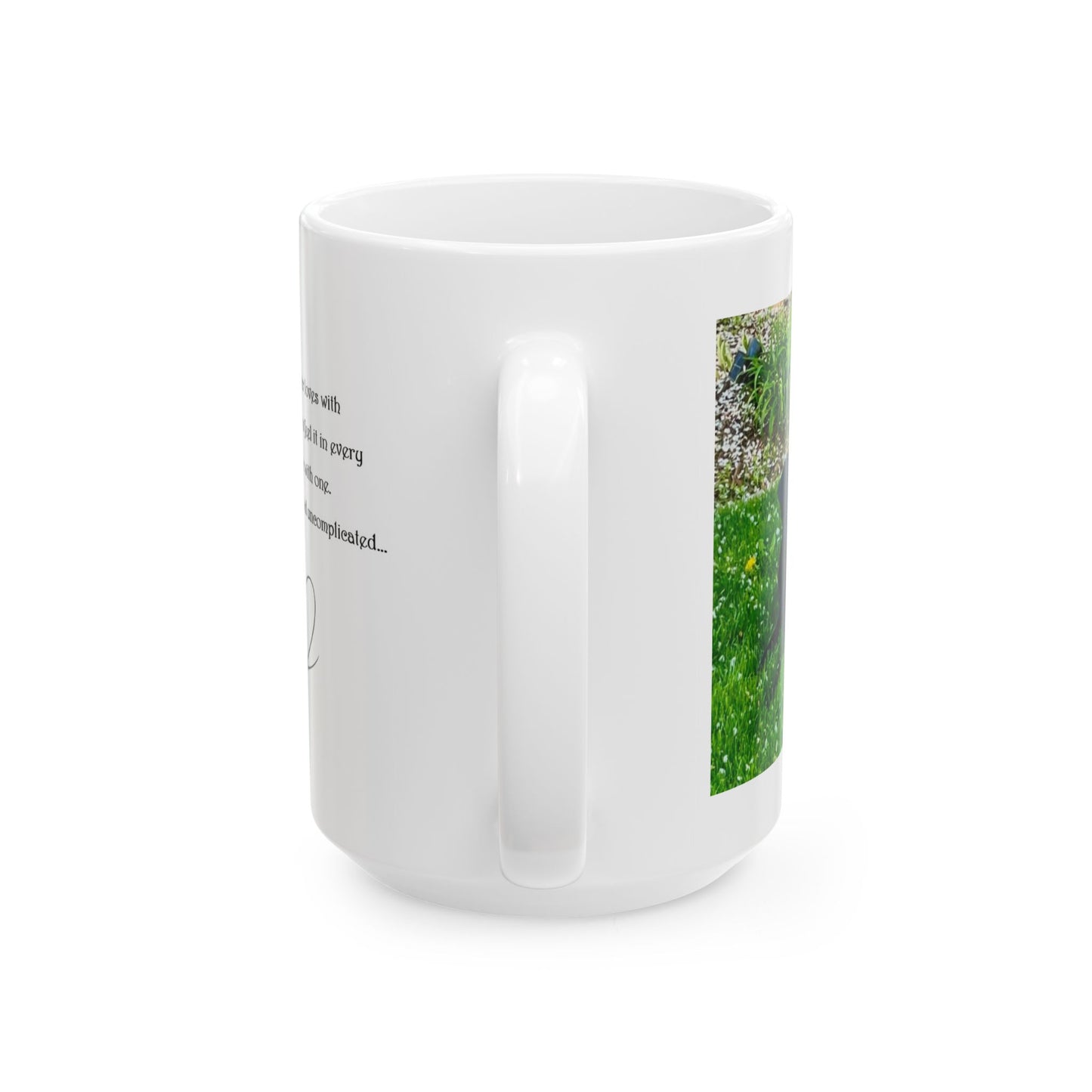 Garden Photo Ceramic Mug with Poem – Nature-Inspired Coffee Cup (11oz/15oz)