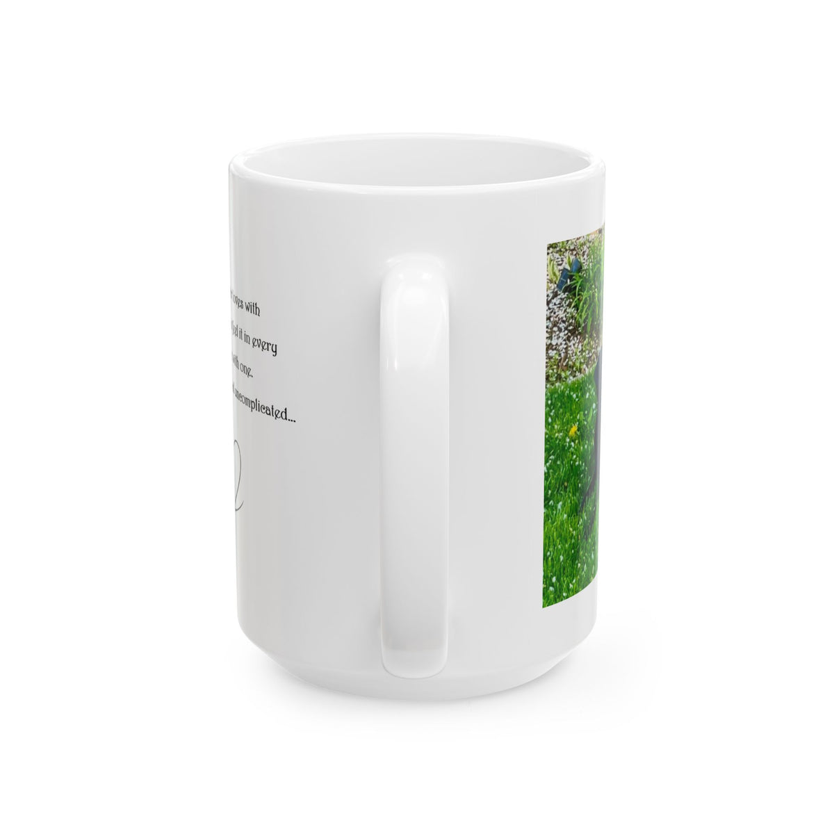 Labrador Photo Ceramic Mug with Poem – Pet-Inspired Coffee Cup (11oz/15oz)