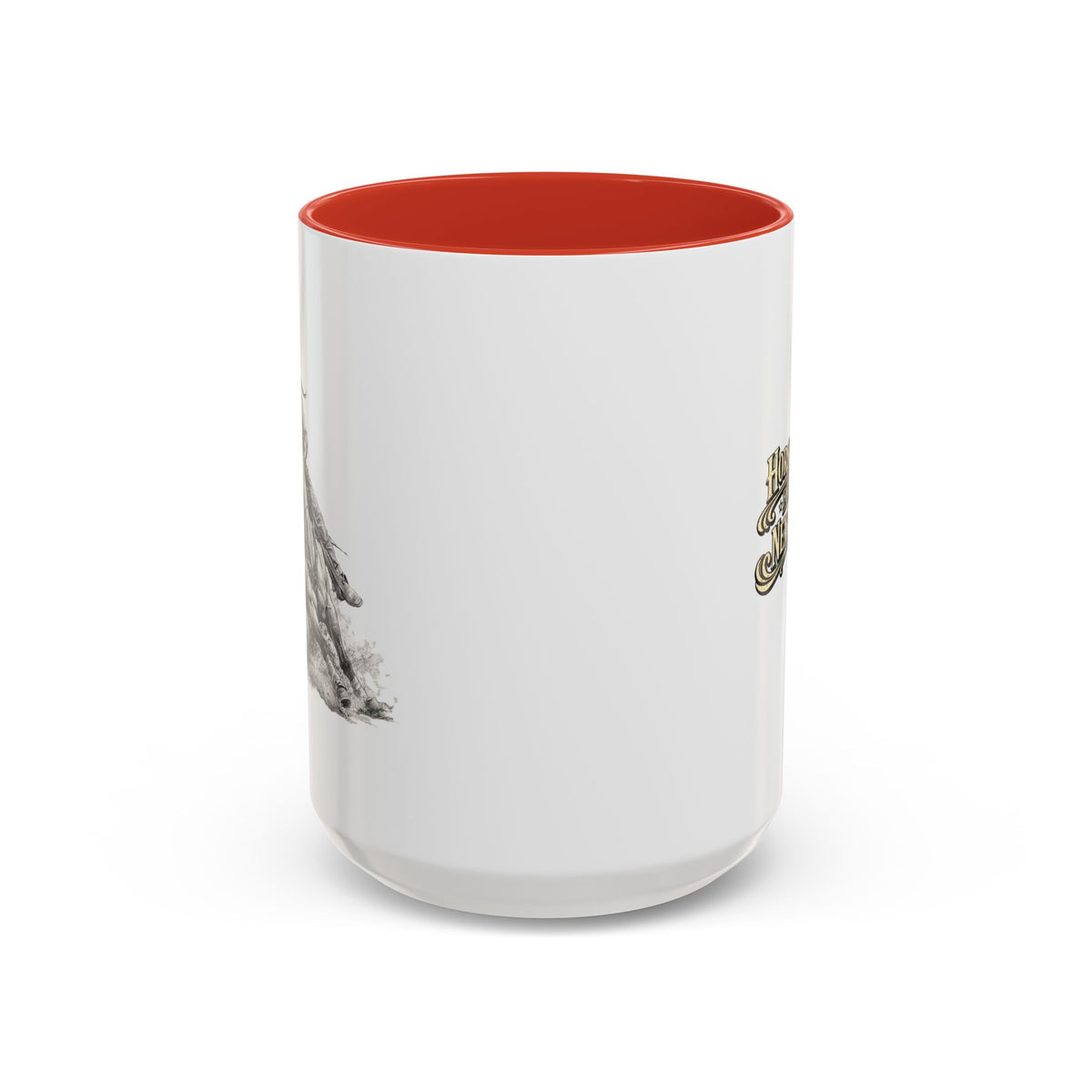 Barrel Racing Coffee Mug — "Horse and Rider Focused on the Next Barrel"