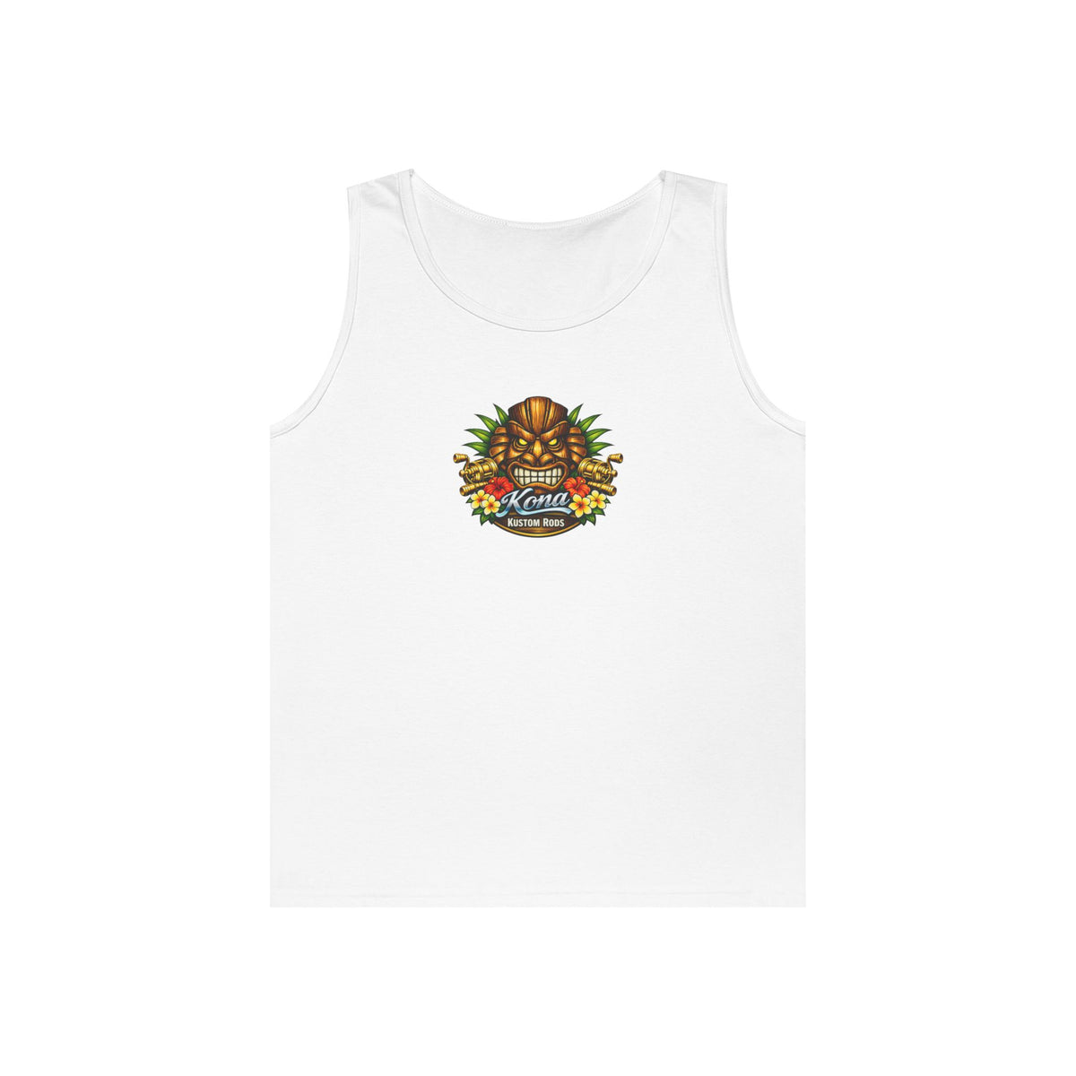 Kona Kustom Rods Tank Top — 'Yellowtail Tami' Retro Beach Graphic