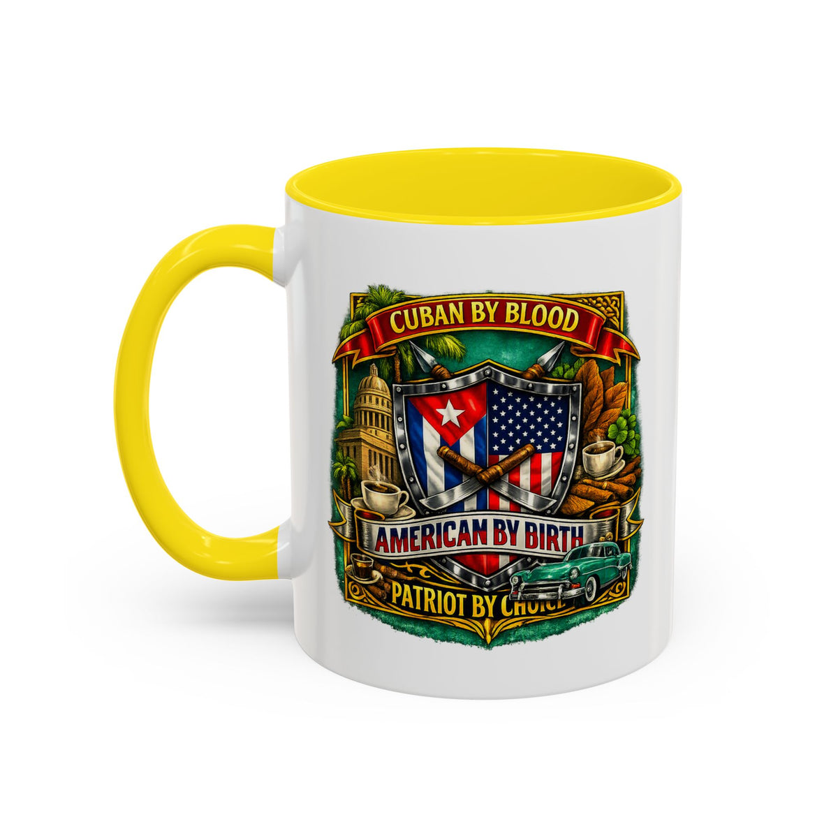 Cuban/American Pride - Cuban by Blood, American by Birth Accent Coffee Mug (11/15oz)