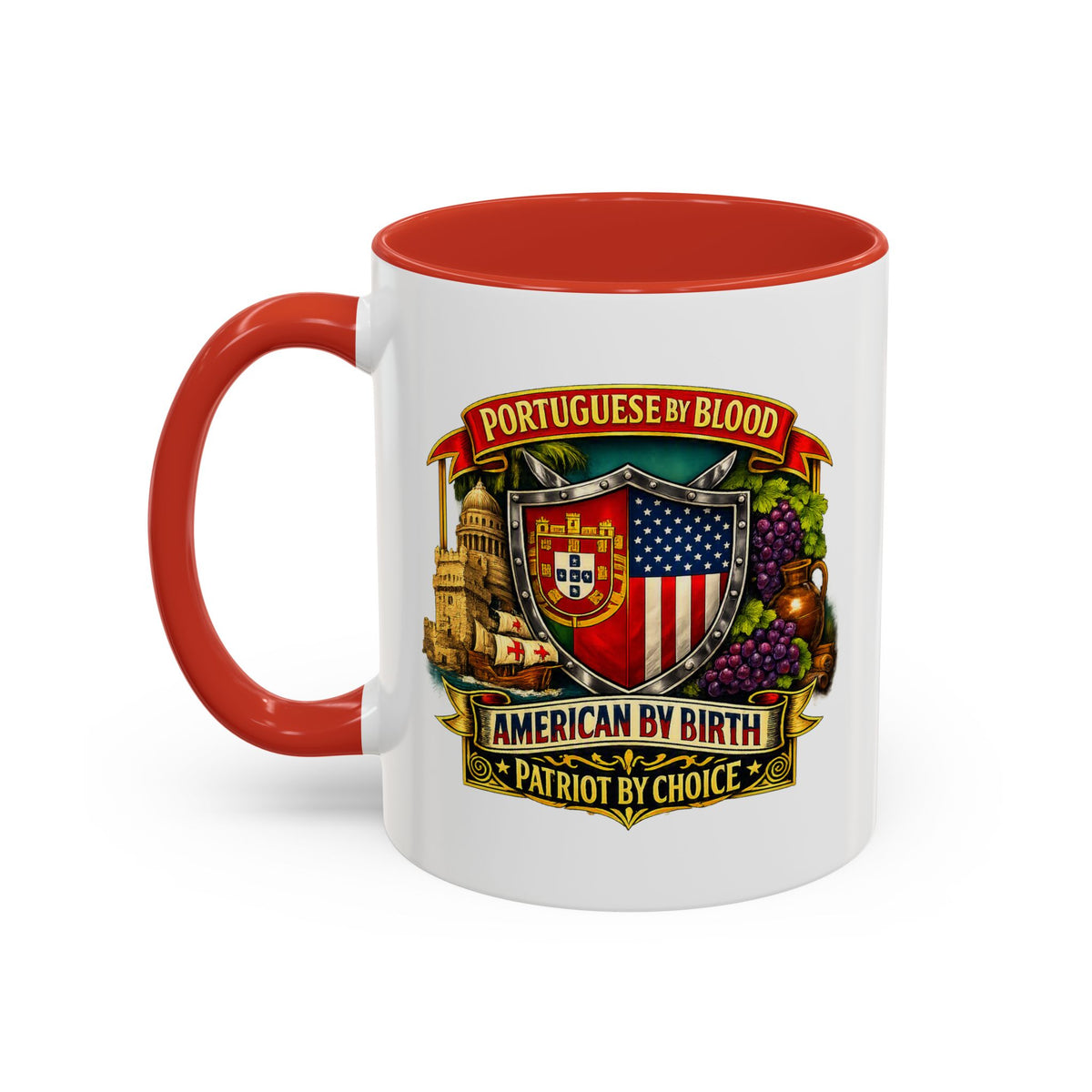 Portuguese/American Pride Mug - Coffee Ceramic Mug
