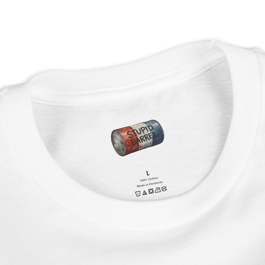 Youth Tee — Rodeo Bull Rider with Patriotic Barrel Graphic
