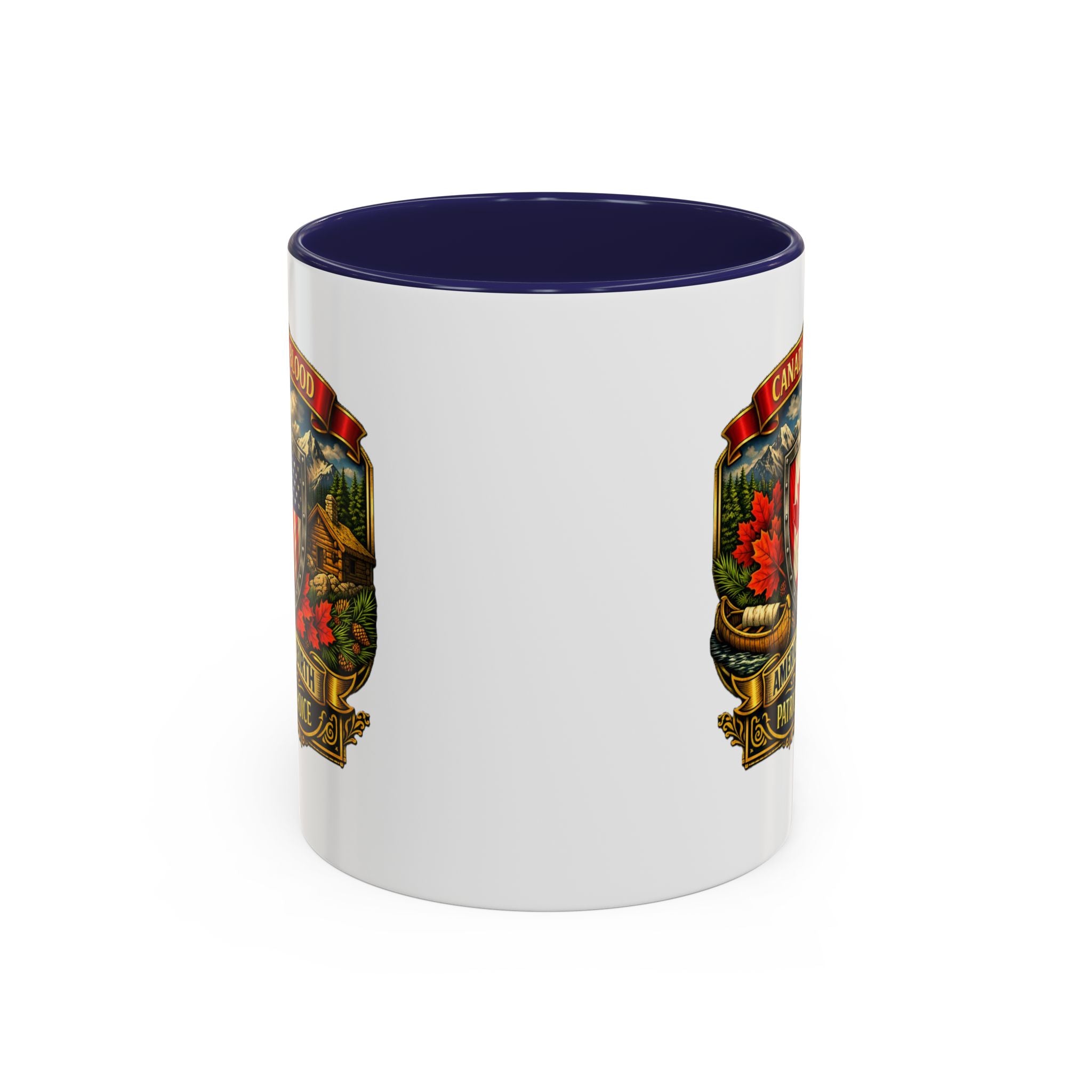 Canadian by Blood American by Birth Accent Coffee Mug — Patriot by Choice 11/15oz