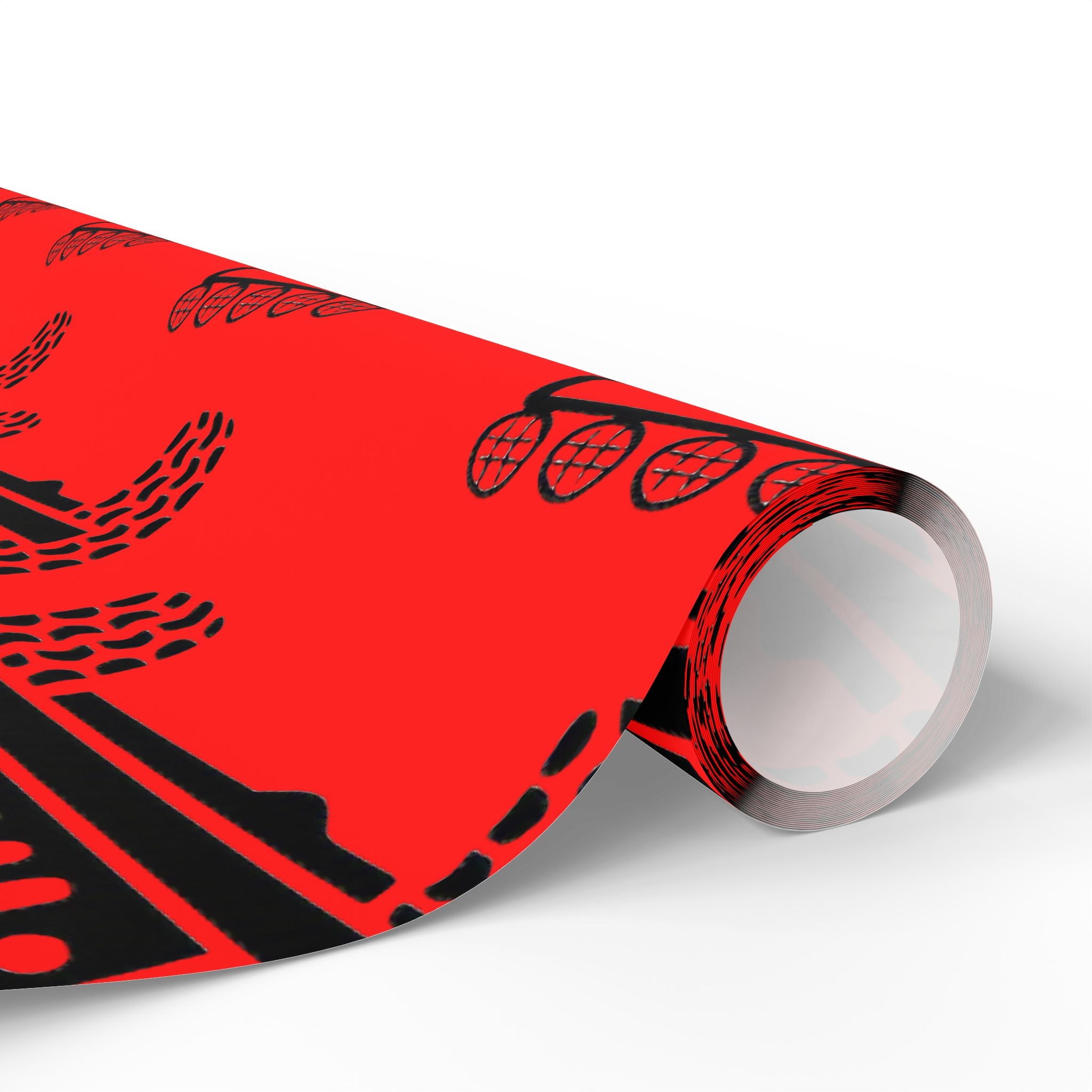 4X4 Off-Road Wrapping Paper Roll — Red Holiday Pattern for the Jeep lover.