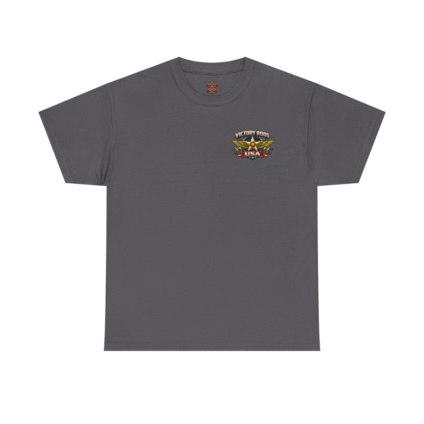 Vintage Pinup Fishing T-Shirt — “Victory Rods” Calico Carol Graphic Tee