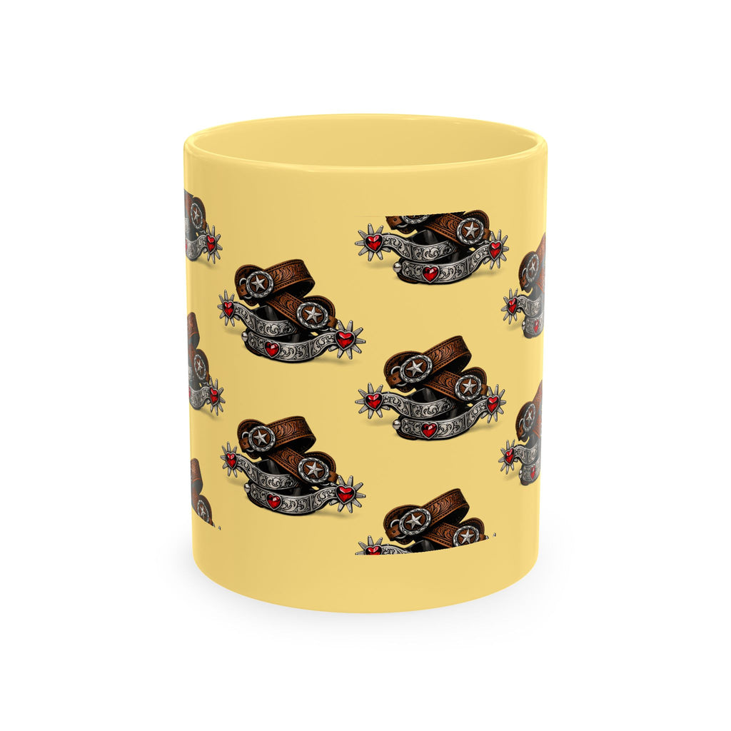 Cowgirl Spur Designed Ceramic Mug — Coffee Cup 11oz