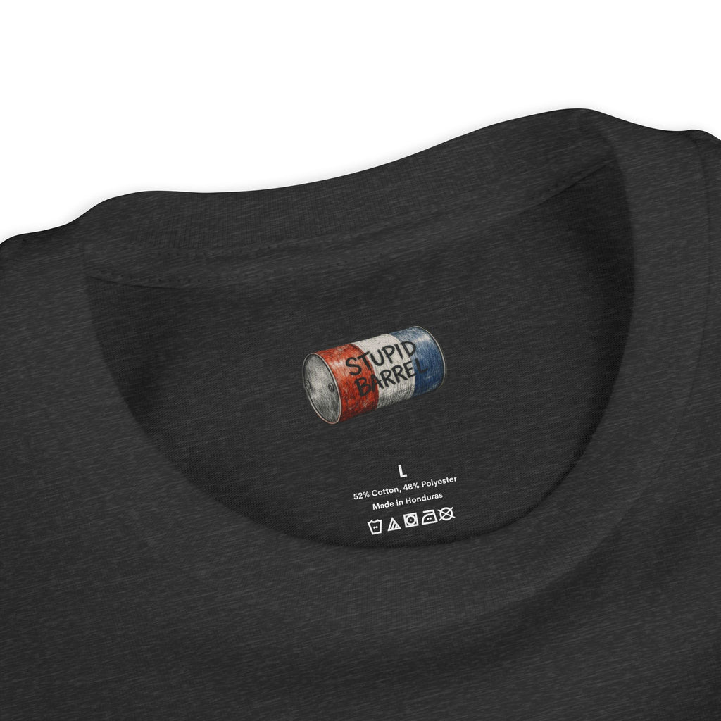 Youth Tee — Rodeo Bull Rider with Patriotic Barrel Graphic