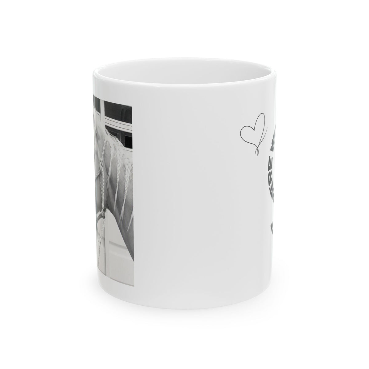 For the Love of Horses Ceramic Mug — Equestrian Coffee Cup (11oz/15oz)
