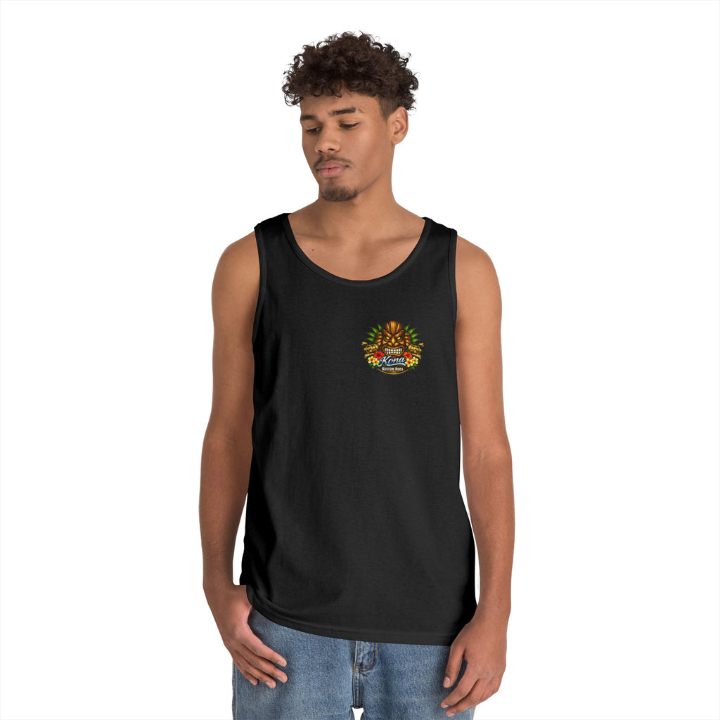 Kona Rods Vintage Pinup Beach Tank Top — 'Thresher Shark Anne' Retro WWII Nose Art