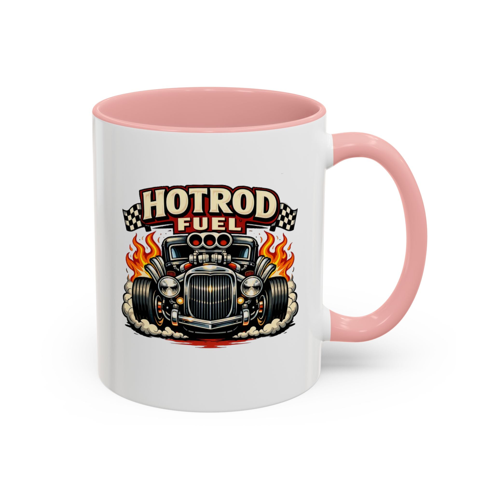 Hot Rod Fuel Coffee Mug — Vintage Muscle Car Racing Accent Mug