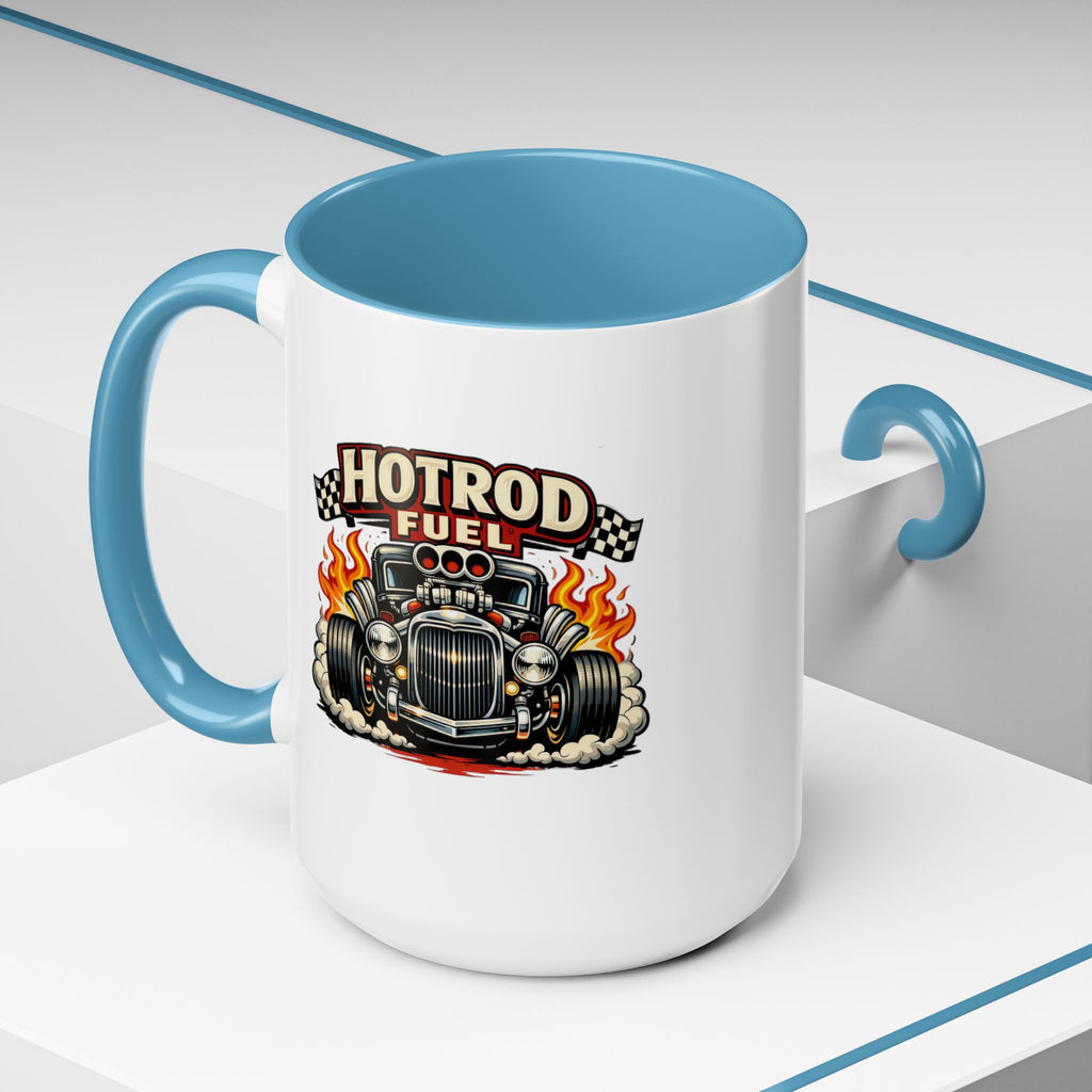 Hot Rod Fuel Coffee Mug — Vintage Muscle Car Racing Accent Mug