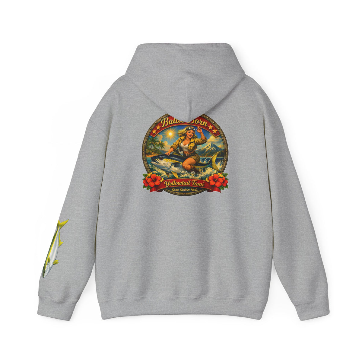 Kona Kustom Rods "Yellowtail" Hoodie — Kona Kustom Rods Pullover