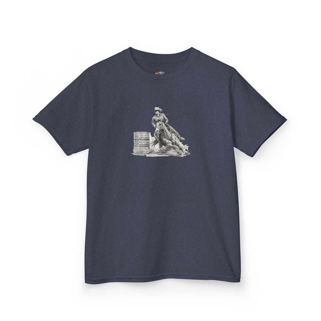 Kids T-Shirt — 'Always Keep Your Eye On the Next Barrel' Cowgirl Graphic