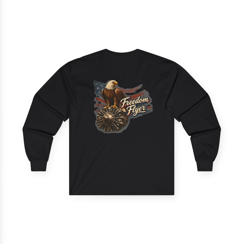 Long Sleeve Tee — Freedom Flyer Eagle & Propeller Graphic