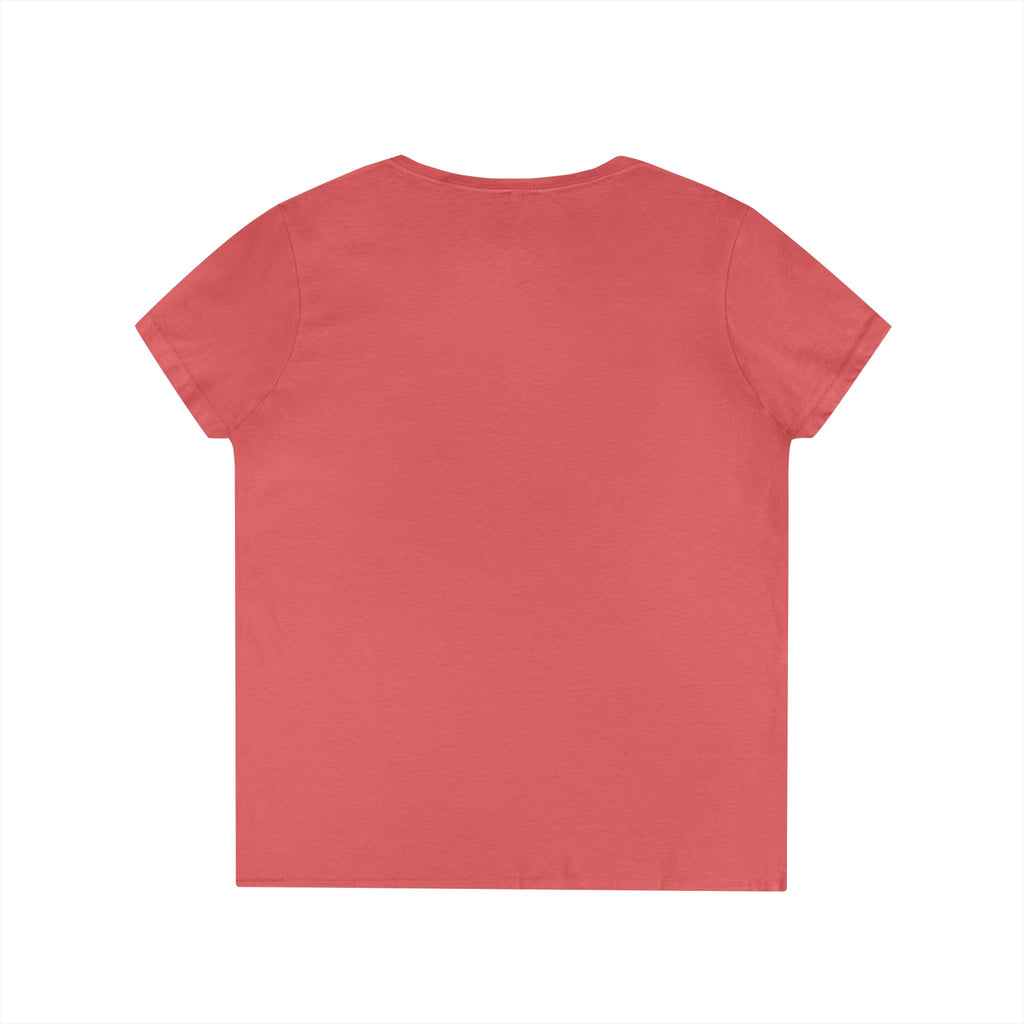 Floral Bull Skull V-Neck Tee