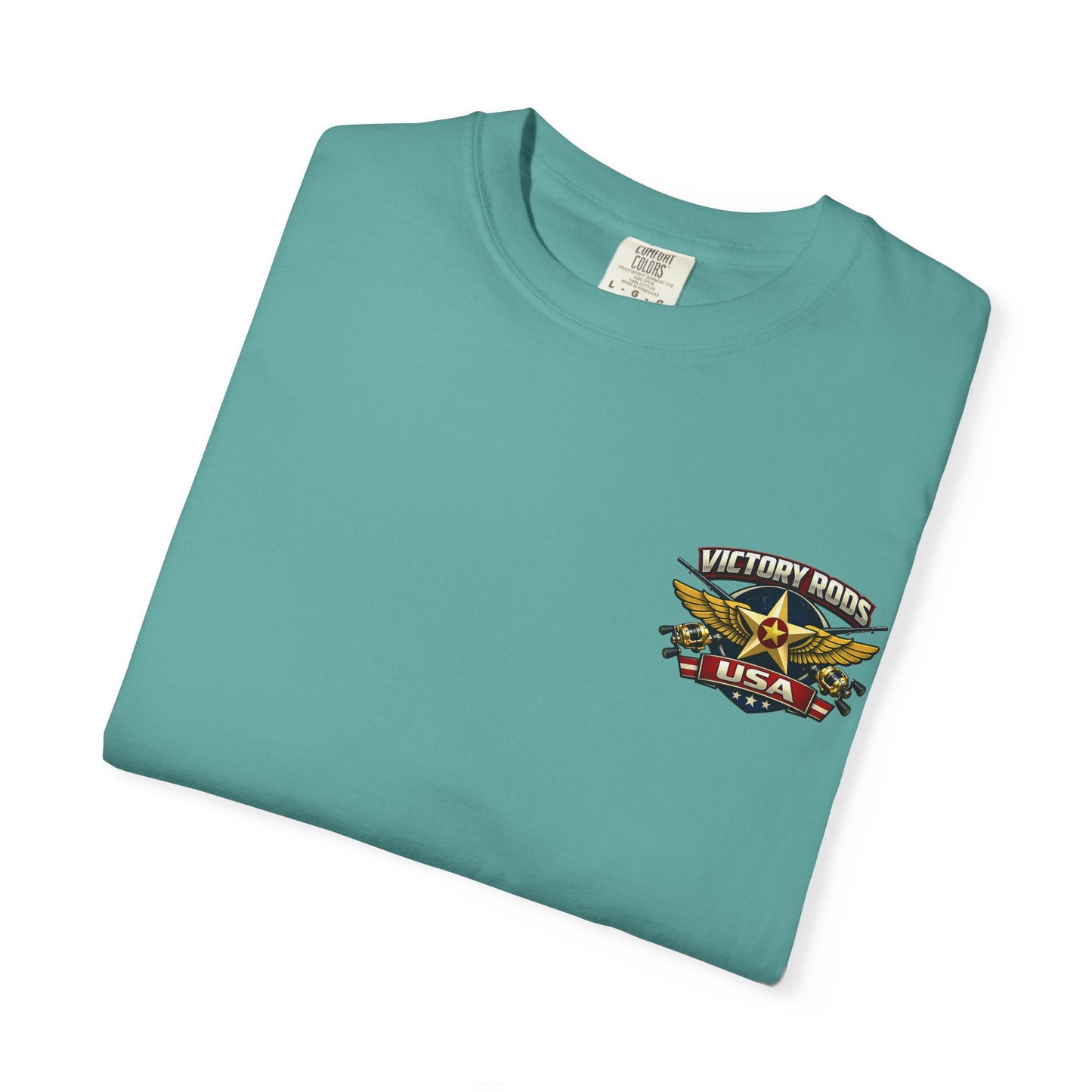 Victory Rods "Dorado Doris" Fishing T-Shirt — Retro Pinup Angler Tee