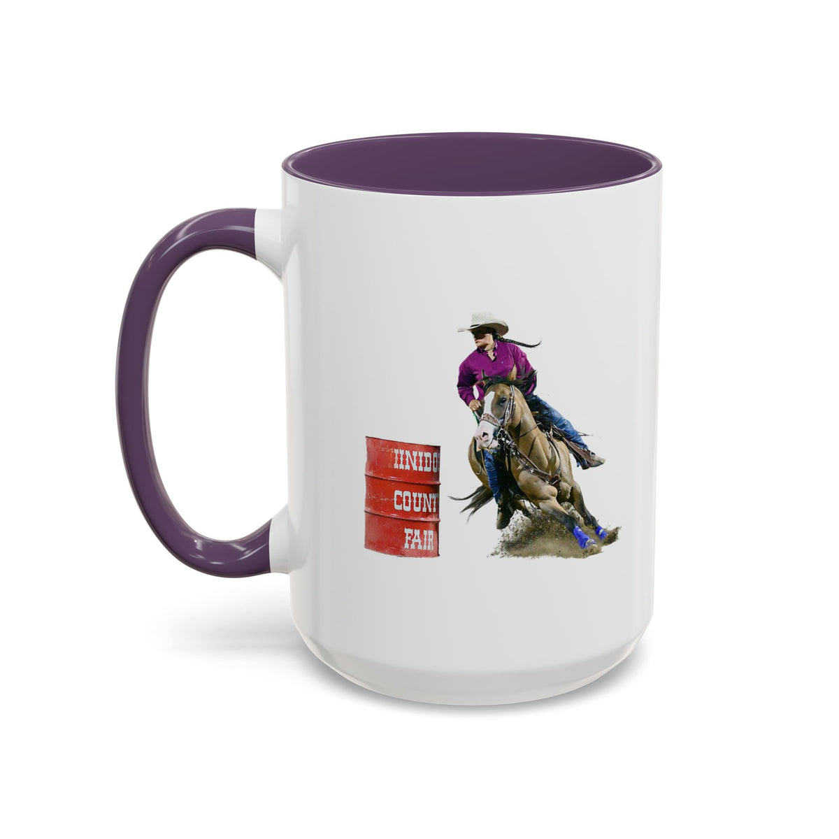 Barrel Racing Dreams Coffee Mug — "Small Town Girl, Big Buckle Dreams" Accent Mug