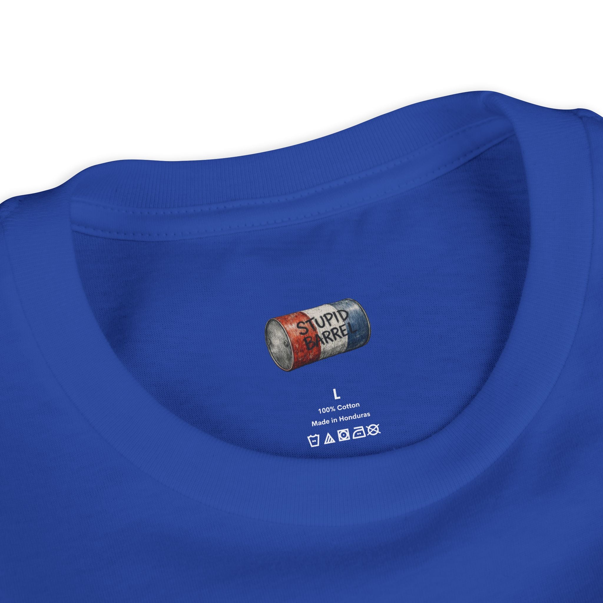 Youth Tee — Rodeo Cowgirl with Patriotic Barrel Graphic