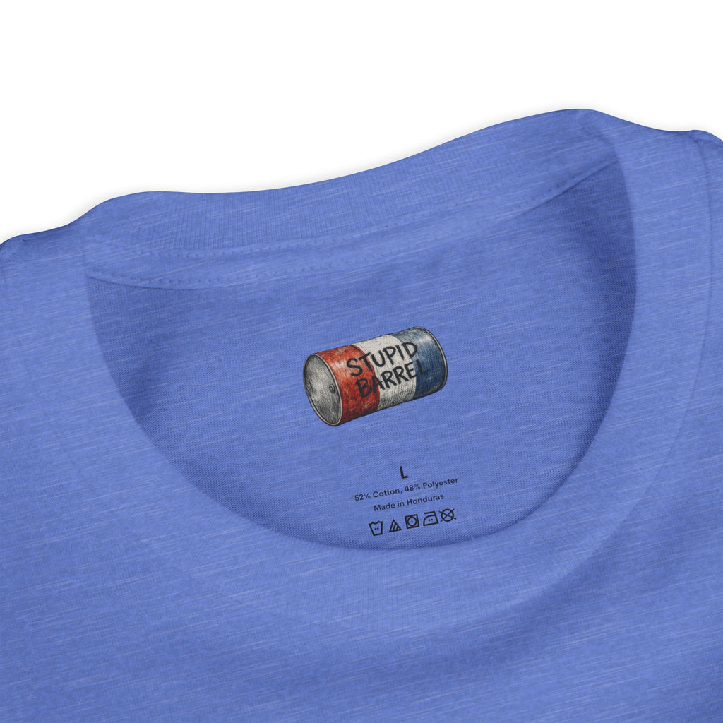 Youth Tee — Rodeo Bull Rider with Patriotic Barrel Graphic
