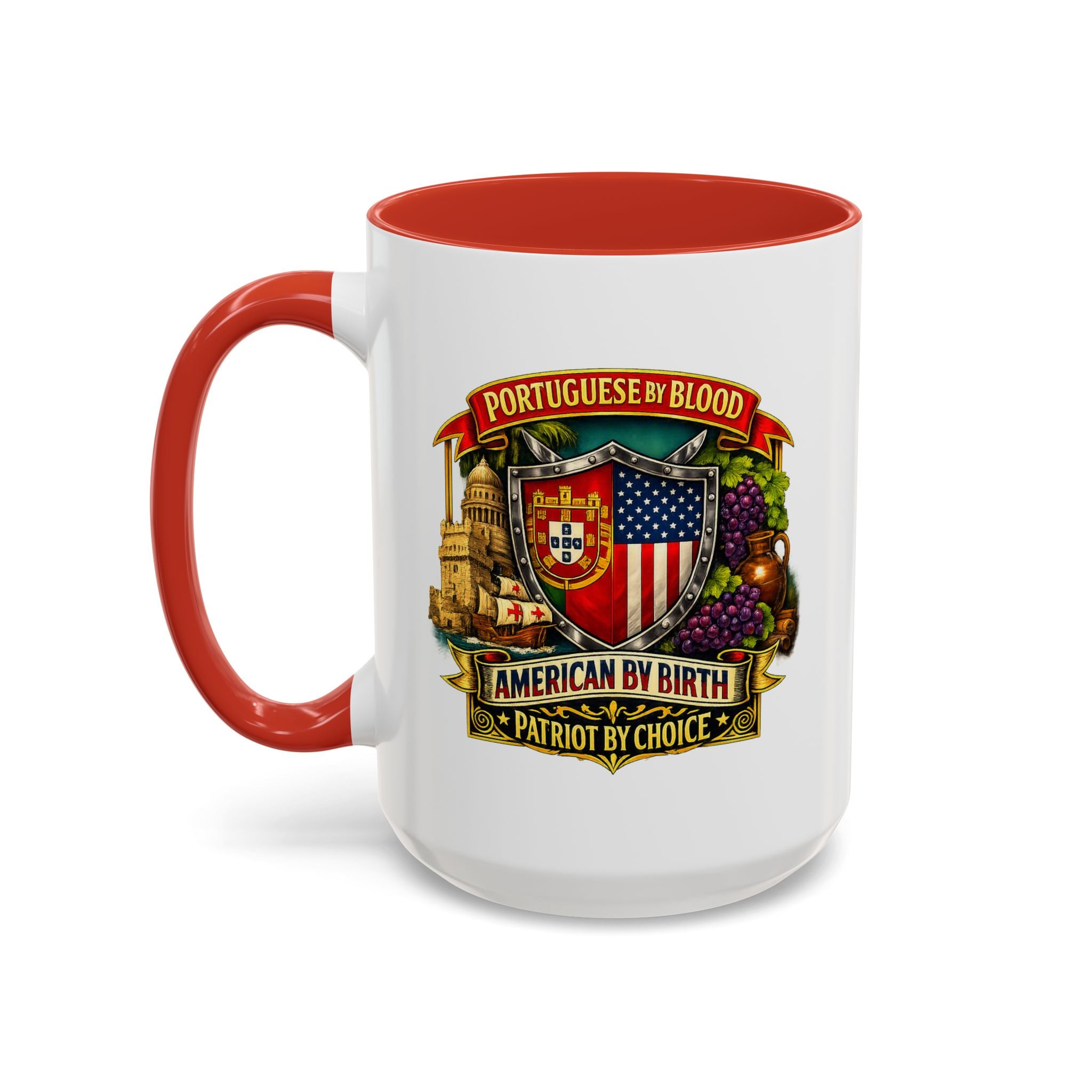 Portuguese/American Pride Mug - Coffee Ceramic Mug
