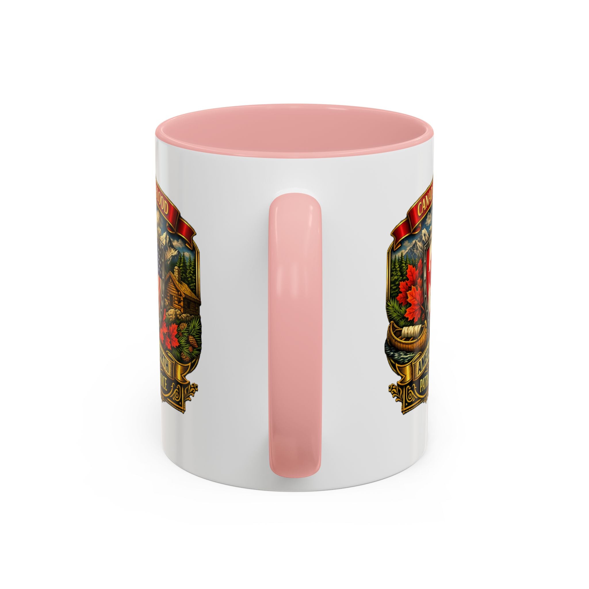 Canadian by Blood American by Birth Accent Coffee Mug — Patriot by Choice 11/15oz